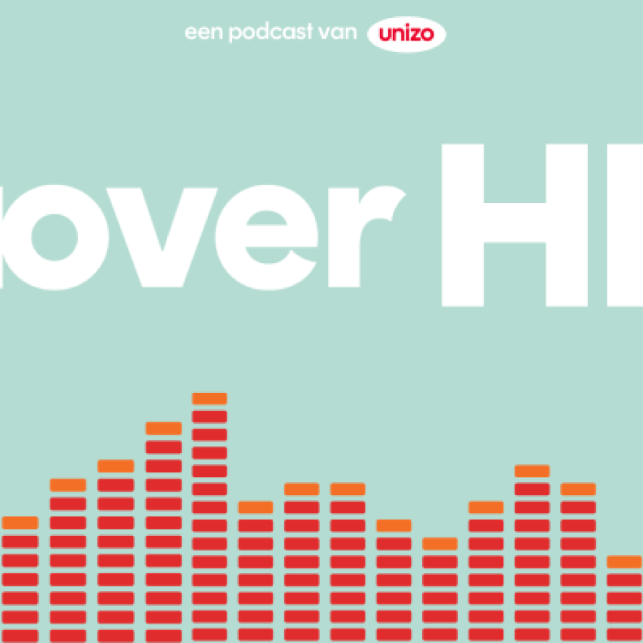 Podcast logo over HR