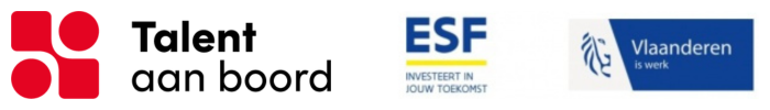 Elk Talent Aan Boord is een project met steun van ESF en Vlaanderen.