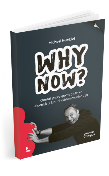 Op het UNIZO Topseminar krijg je onder andere dit boek mee naar huis. Why now?