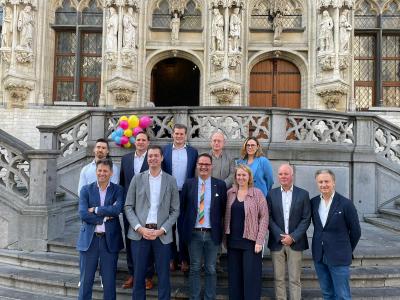 Foto op de grote markt van Leuven